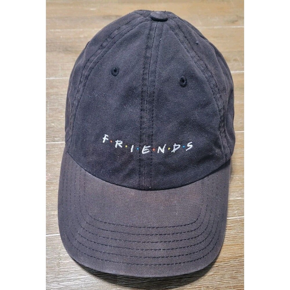 VINTAGE Friends The TV Show Series Black Denim Hat Cap Adjustable Back One Size